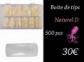 Boite de tips - Capsules : Naturel (500pcs)